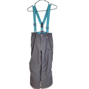 Gerry Youth Snow/Ski Pants 14/16 Gray/Teal~Boys/Girls Outdoor Suspenders